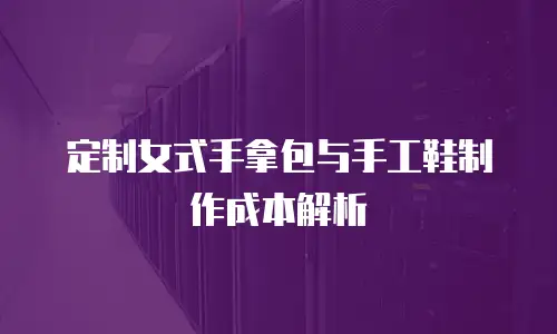 定制女式手拿包与手工鞋制作成本解析