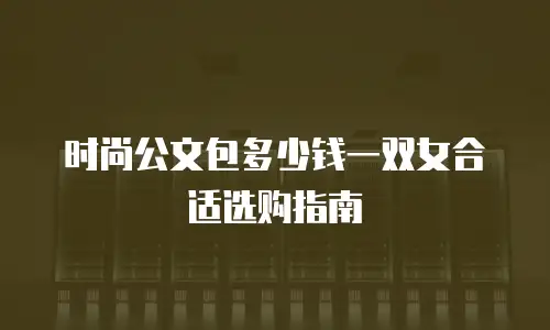时尚公文包多少钱一双女合适选购指南