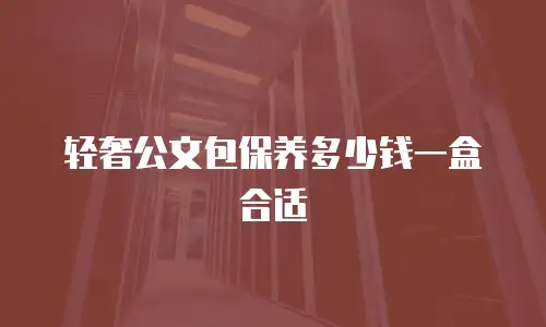 轻奢公文包保养多少钱一盒合适