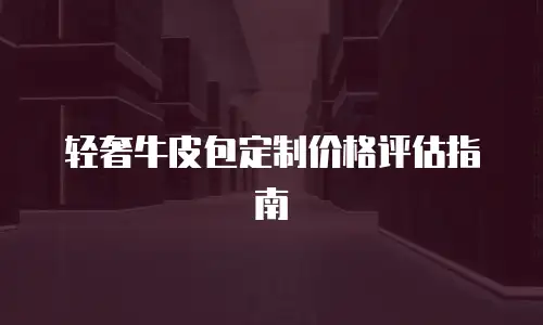 轻奢牛皮包定制价格评估指南