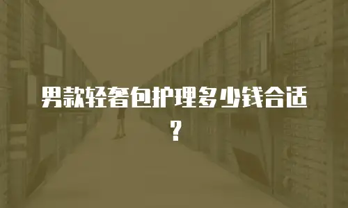 男款轻奢包护理多少钱合适？