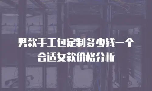 男款手工包定制多少钱一个合适女款价格分析