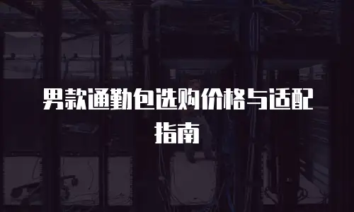 男款通勤包选购价格与适配指南