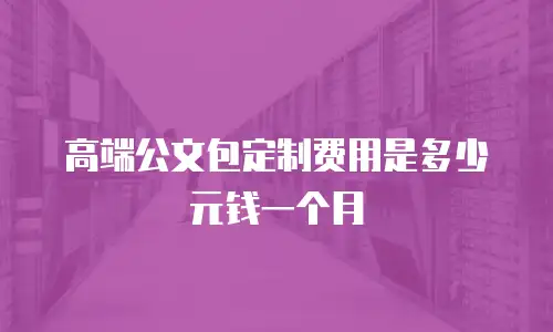 高端公文包定制费用是多少元钱一个月