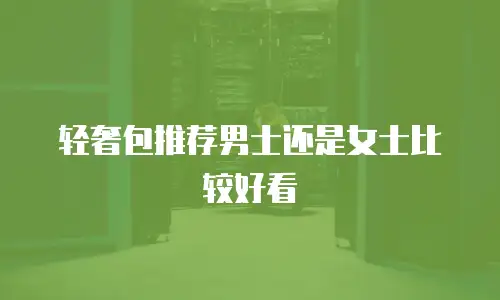 轻奢包推荐男士还是女士比较好看