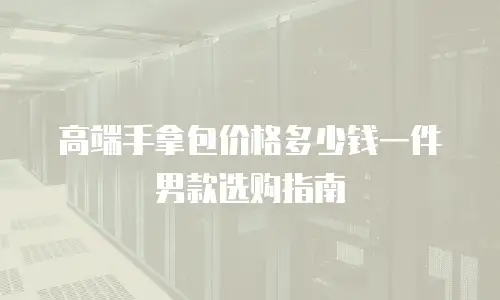 高端手拿包价格多少钱一件男款选购指南