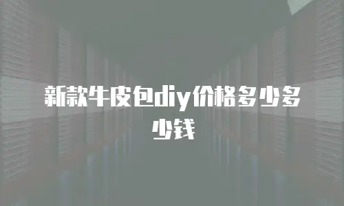 新款牛皮包diy价格多少多少钱