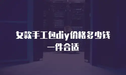 女款手工包diy价格多少钱一件合适