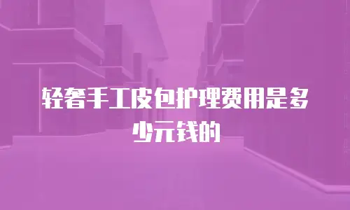 轻奢手工皮包护理费用是多少元钱的