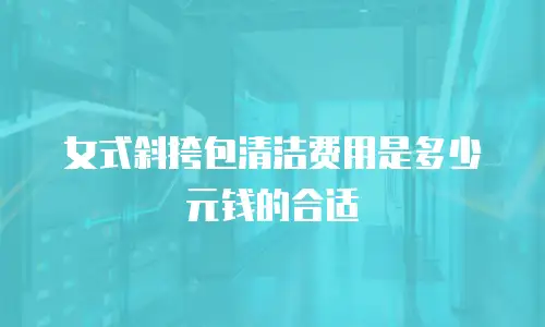 女式斜挎包清洁费用是多少元钱的合适