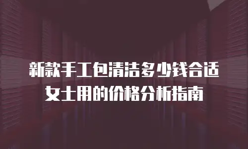 新款手工包清洁多少钱合适女士用的价格分析指南