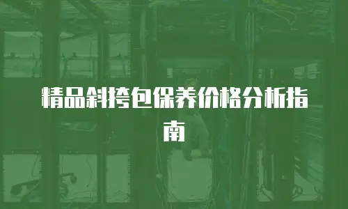 精品斜挎包保养价格分析指南