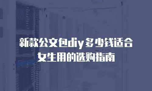新款公文包diy多少钱适合女生用的选购指南