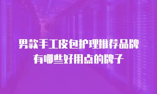 男款手工皮包护理推荐品牌有哪些好用点的牌子