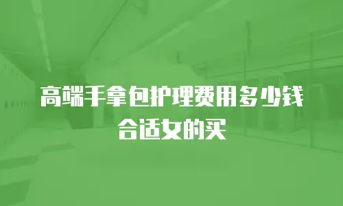 高端手拿包护理费用多少钱合适女的买