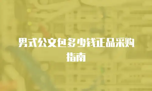 男式公文包多少钱正品采购指南