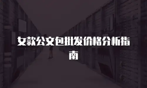 女款公文包批发价格分析指南