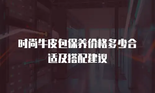 时尚牛皮包保养价格多少合适及搭配建议