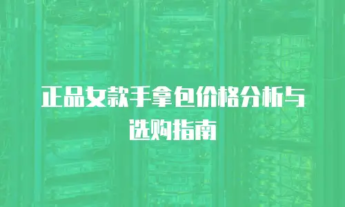 正品女款手拿包价格分析与选购指南