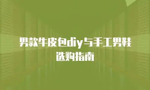 男款牛皮包diy与手工男鞋选购指南
