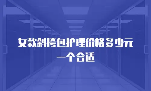 女款斜挎包护理价格多少元一个合适
