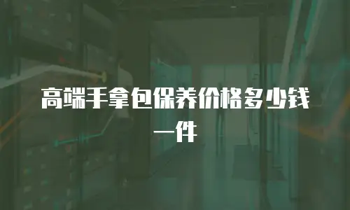 高端手拿包保养价格多少钱一件