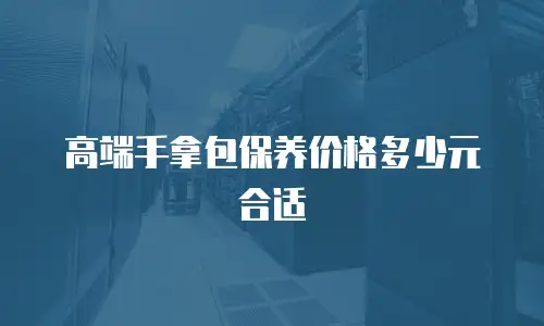 高端手拿包保养价格多少元合适