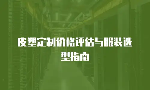 皮塑定制价格评估与服装选型指南