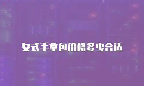 女式手拿包价格多少合适