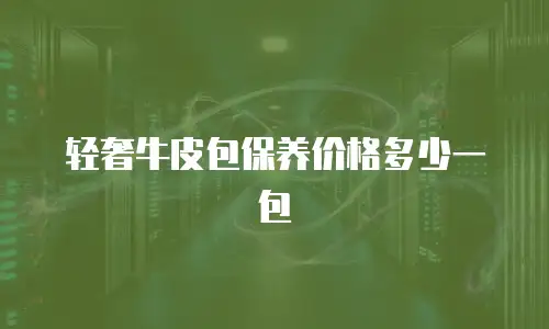 轻奢牛皮包保养价格多少一包