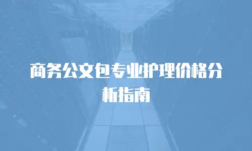 商务公文包专业护理价格分析指南