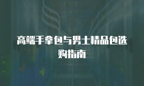 高端手拿包与男士精品包选购指南