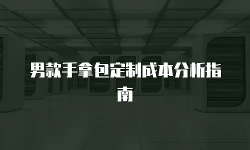 男款手拿包定制成本分析指南