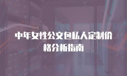 中年女性公文包私人定制价格分析指南