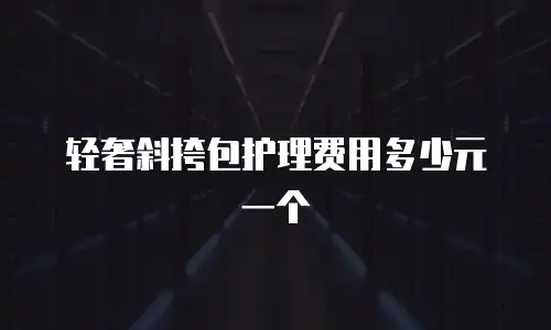 轻奢斜挎包护理费用多少元一个
