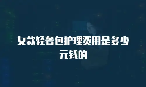 女款轻奢包护理费用是多少元钱的
