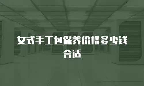 女式手工包保养价格多少钱合适