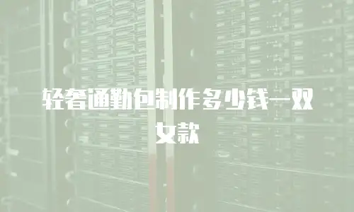 轻奢通勤包制作多少钱一双女款