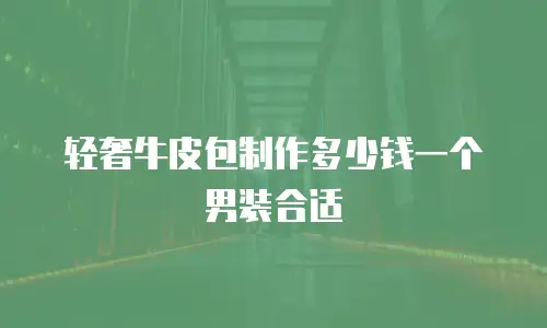 轻奢牛皮包制作多少钱一个男装合适