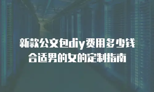新款公文包diy费用多少钱合适男的女的定制指南