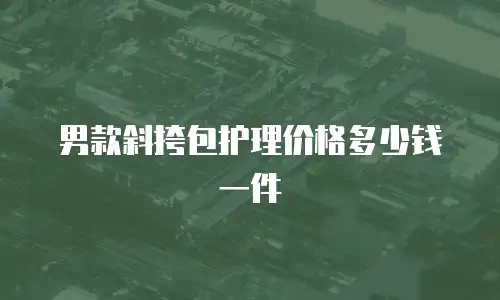 男款斜挎包护理价格多少钱一件