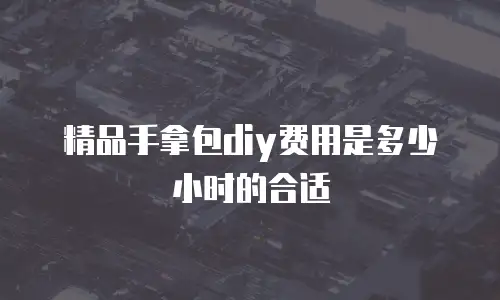 精品手拿包diy费用是多少小时的合适