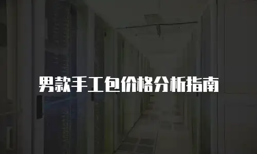 男款手工包价格分析指南