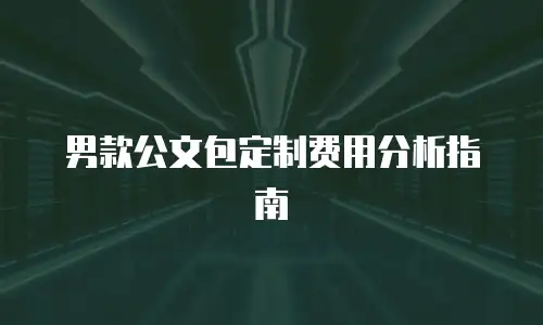 男款公文包定制费用分析指南