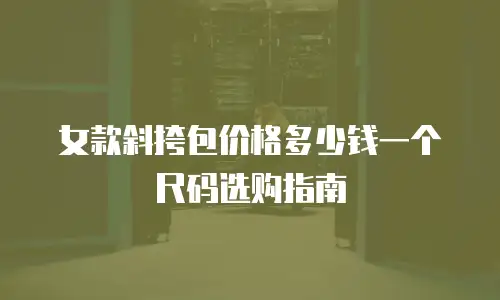 女款斜挎包价格多少钱一个尺码选购指南