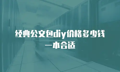 经典公文包diy价格多少钱一本合适