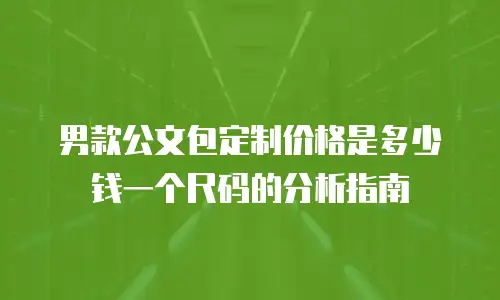 男款公文包定制价格是多少钱一个尺码的分析指南