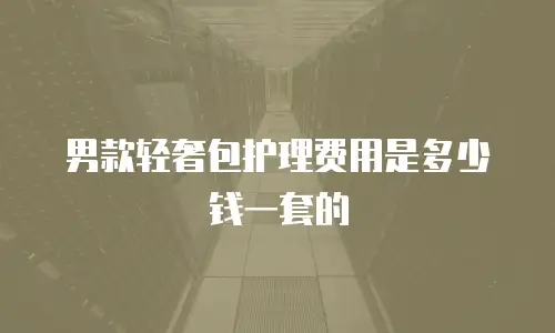 男款轻奢包护理费用是多少钱一套的