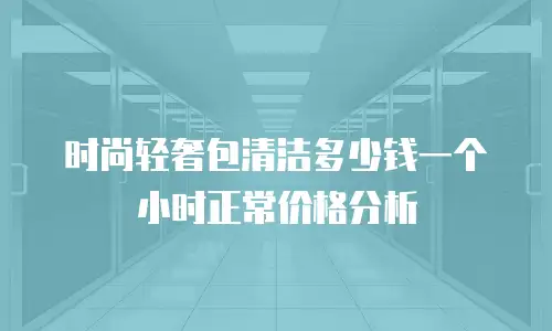 时尚轻奢包清洁多少钱一个小时正常价格分析