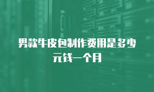 男款牛皮包制作费用是多少元钱一个月